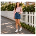 thumbnail image 7 of Jessica Simpson Girls' Skirt - Distressed 5 Pocket Stretch Denim Skirt - Jeans Skirt for Girls (7-16), 7 of 7