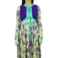 thumbnail image 7 of Bimba Women's Long Sleeve Maxi Dress With Attached Jacket Floral Anarkali Kurta, 7 of 7