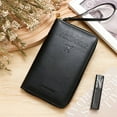 thumbnail image 1 of Travel Wallet RFID Blocking Passport Holder Zipper Organizer Multifunctional Document Pouch for Daily Commute Business Travel Slim Design, 1 of 5