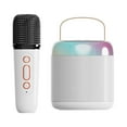 thumbnail image 4 of Portable Bluetooth Speaker with Wireless Microphone, Handheld Mics Speaker Machine, Portable Speaker System for Playroom Family Outing Y2 White Single Mic, 4 of 8