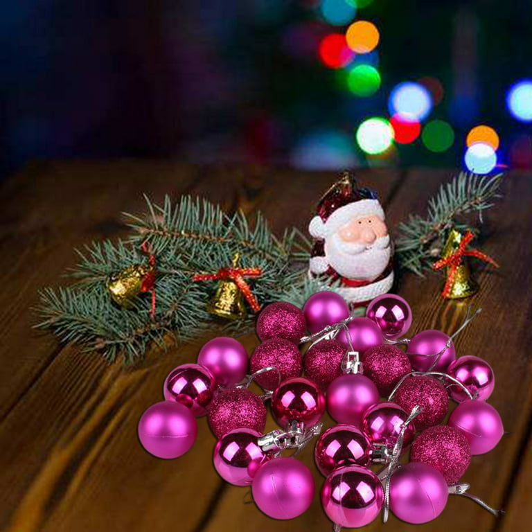 Purple Christmas Tree Balls Decor Ornament Xmas Wedding Party