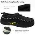 thumbnail image 4 of Ecetana Men's Slippers Memory Foam Fuzzy Slippers Comfy Slip On House Shoes for Men, 4 of 7