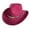 Wine - One Size, variant on Western Cowboy Hat With Ethnic Style Wool Mid Brim Performance Costume Hat For Outdoor And Casual Wear Casual Beige - One Size