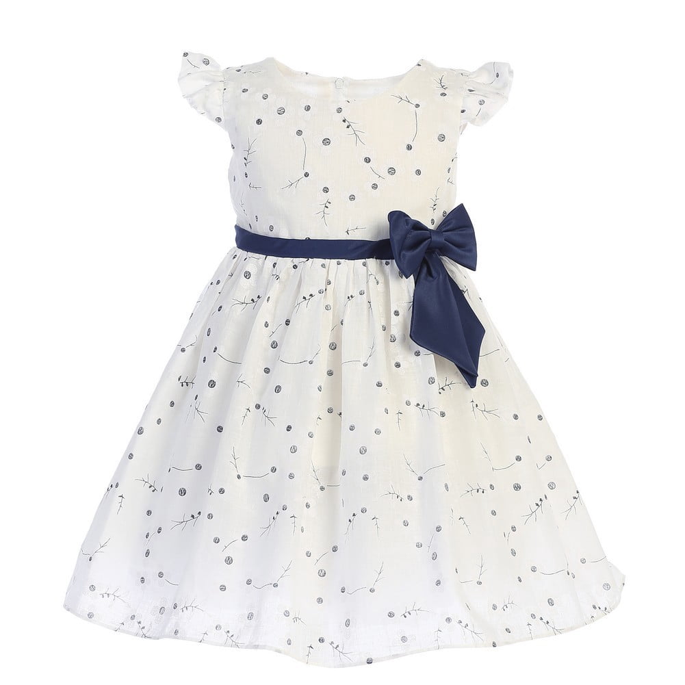 white cotton frock for baby girl