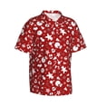 thumbnail image 2 of Daiia Red Christmas Cheer. Hawaiian Shirt for Men Gentle Cotton Regular Short Sleeve Casual-3X-Large, 2 of 9