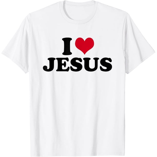 I Love Jesus - Camiseta con texto en inglés "I Heart Jesus"