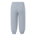 thumbnail image 5 of QIJUNTUO ​Women's Oversized Fit Linen Wide Leg Pants For Beach Cover-Ups And Comfortable Vacation Style In Extended Sizing​ Grey, 5 of 5