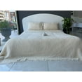 thumbnail image 4 of Muslin Blanket 4 Layers, Soft Bedspread, 100% Turkish Cotton Muslin Bed Cover, Reversible Coverlet, Ivory, 63x90 inches, Twin Size, 4 of 5