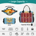 thumbnail image 4 of Lunch Bag Insulated Lunch Box Leakproof Reusable Cooler Tote Adjustable Shoulder Strap for Men Women Cute Duck Wear Glasses and Tie 9L, 4 of 6