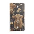 thumbnail image 2 of Yayeee Blank Wall Plate Cover 1-Gang 4.5"x2.7" Home Unused Decorative Outlet, Cows and Flowers, 2 of 7