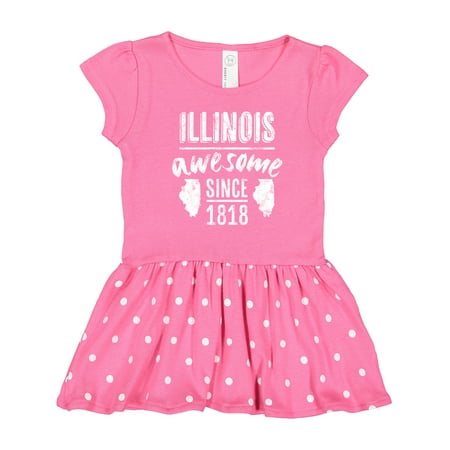 

Inktastic Illinois Awesome Since 1818 Gift Toddler Girl Dress