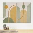 thumbnail image 3 of IDEA4WALL Adhesive Canvas Print Wall Art Set Yellow Green Polygons Abstract Shapes Boho Art Gometric Illustration Modern Decor Digital Art Bohemian Chic Artwork for Home Decor - Canvas 16"x24"x2, 3 of 5