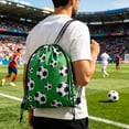 thumbnail image 6 of Soccer Drawstring Bag Backpack Storage Pouch Organizer Sports Ball Equipment Sack Lightweight Foldable Polyester Gym School Training Travel Carry Bag Multi Purpose Outdoor Use Accessory, 6 of 6