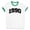White/Kelly Green, variant on 1990 College Style Ringer Tee Shirt Unisex Large White/Black