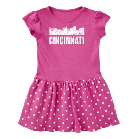 

Inktastic Cincinatti Skyline Grunge Gift Toddler Girl Dress