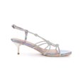 thumbnail image 3 of BLISSFUL STEP Women's Shoes Rhinestone Strap Slingback Kitten Heel Sandals Silver 8, 3 of 7