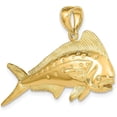 thumbnail image 4 of 14K Yellow Gold 3-D Female Dorado Mahi-Mahi Charm - 18.75mm, 4 of 7