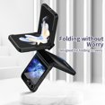 thumbnail image 3 of Allytechgroup Galaxy Z Flip 6 Case, Stylish Plating Slim Fit Cover Hinge Protection Shockproof Anti-Scratch Bumper Rugged Phone Case for Samsung Galaxy Z Flip 6 5G, Black, 3 of 7