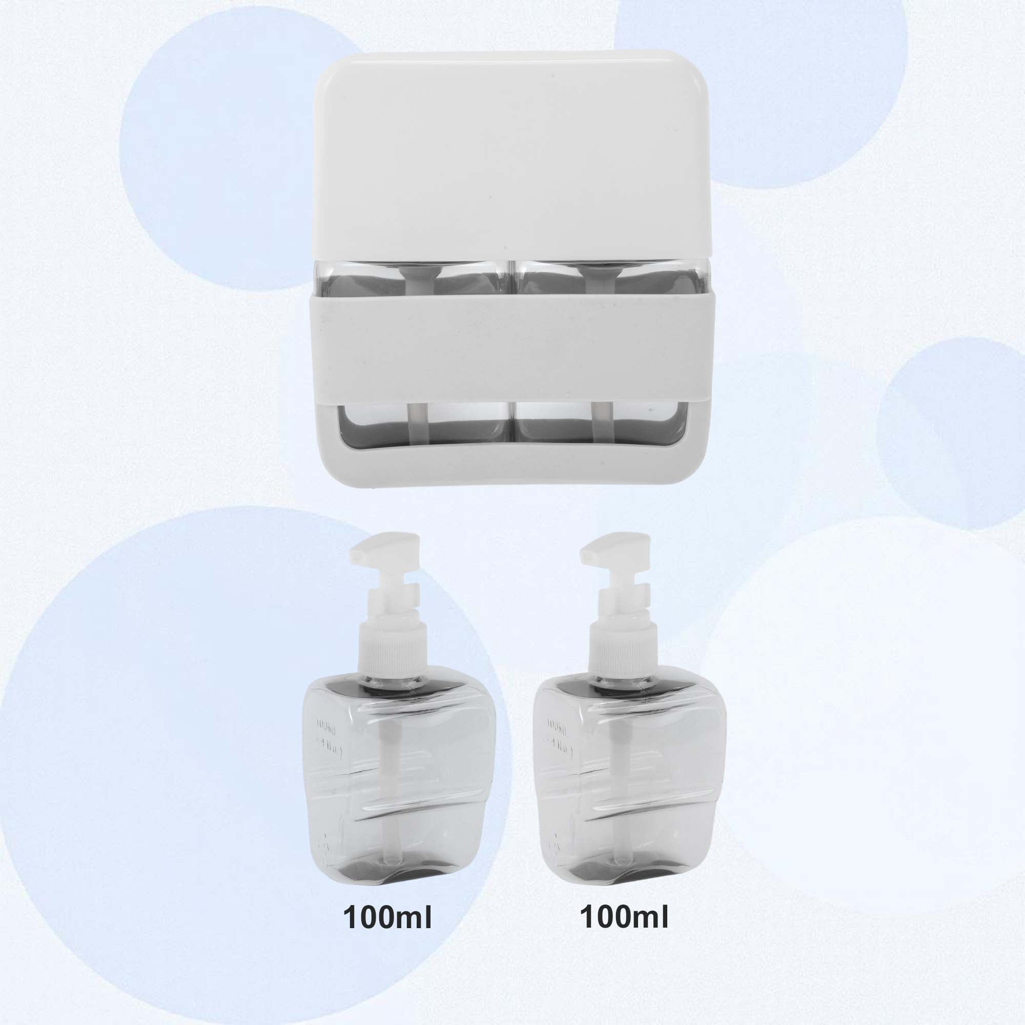 Unique Bargains Durable Reusable Travel Container 2 Pcs Gray
