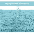 thumbnail image 6 of Bath Mat By LuxUrux-Extra-Soft Plush Bath Shower Bathroom Rug,1'' Chenille Microfiber Material, Super Absorbent Shaggy Bath Rug. Machine Wash & Dry (15 x 23, Spa Blue), 6 of 7