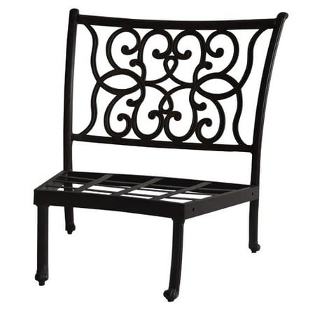 K Patio Santa Anita Armless Curved Club Chair with Cushions