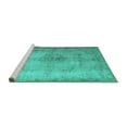 thumbnail image 2 of Ahgly Company Machine Washable Indoor Rectangle Persian Turquoise Blue Traditional Area Rugs, 6' x 9', 2 of 4