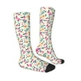 thumbnail image 3 of Balery Cute Flower Printed Novelty Socks Men's Women's Crew Socks Sports Socks Knee High Socks Cotton Socks Quirky and Cool Socks, 3 of 9