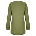 thumbnail image 6 of Women's Christmas Sweatshirt Dress Long Sleeve Santa Printed Crewneck Mini Skirt for Holiday Olive Green XL, 6 of 8