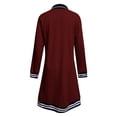 thumbnail image 6 of IWRICH Women's Oversized Sweatshirt Dress Half Zip V Neck Long Sleeve Color Blocking Fall Casual Mini Dresses M, 6 of 6
