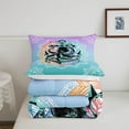 thumbnail image 5 of Erosebridal Octopus Comforter Set King, Boho Flower Bedding, Colorful Mandala Ocean Anchor Animal Bedding Comforter Sets, Summer Exotic Ombre Geometric Quilt, Blue Purple, 5 of 6