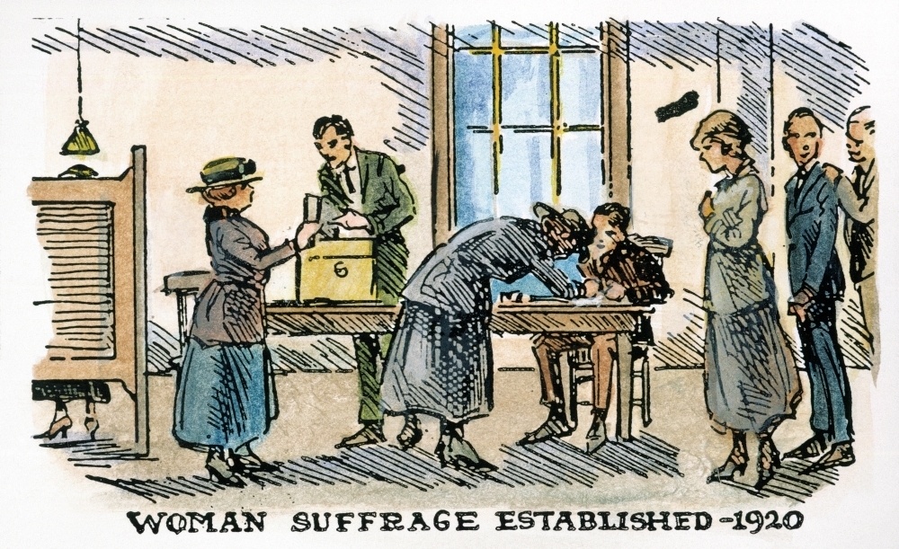 WomenS Rights Nwomen Voting In An Election After The Adoption Of The