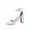 White, variant on Sunshine-53 Women's Fashion Peep Toe Ankle Strap Buckle Chunky High Heels Sandals Shoes ( Red Pat, 7)