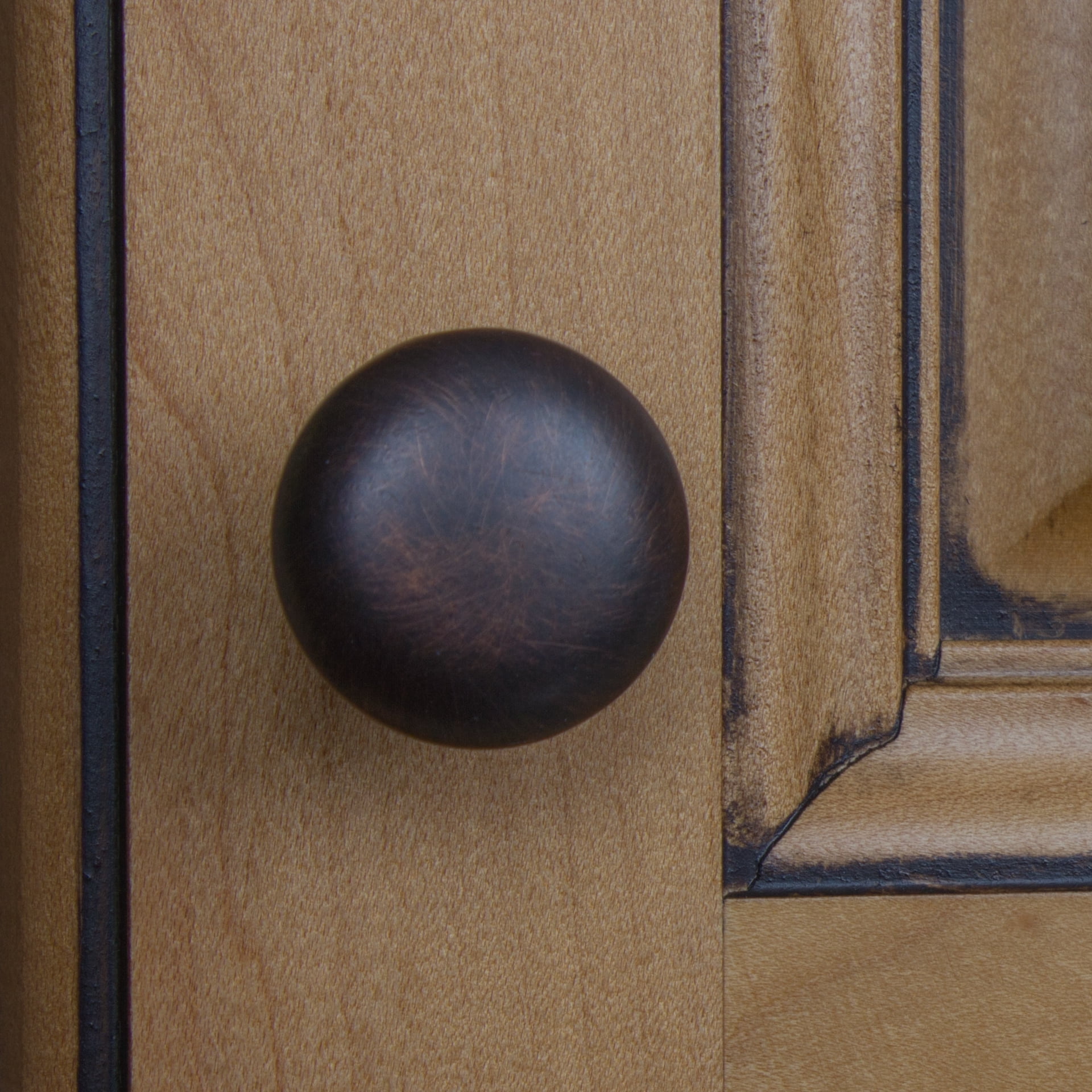 GlideRite 1.125 in. Solid Classic Round Cabinet Knobs, Oil Rubbed Bronze, Pack of 10