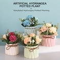 thumbnail image 6 of CHENjy Artificial Hydrangea Potted Plant, Realistic Faux Flowers Ceramic Pot, Low Maintenance Small Fake Plant for Desk Office Home Decor, 6 of 7