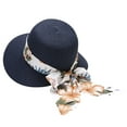 thumbnail image 2 of TANGNADE Sun Hats for Women Summer Wide Straw Hat Beach Foldable Floppy Roll Up Protection Cap UPF 5零+ Caps Summer Hats Navy, 2 of 3