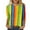 S, variant on Women Blouses Casual Tops 3/4 Sleeve Round Neck Colorful Rainbow Printed Clothing Fit Tees