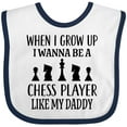 thumbnail image 3 of Inktastic Future Chess Player Like Daddy Boys or Girls Baby Bib, 3 of 4