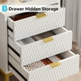thumbnail image 3 of Tribesigns Modern 3-Drawer Nightstand, 25.8" Small Bedside Table with Storage Drawers and Gold Legs for Bedroom, White, 3 of 7