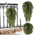 thumbnail image 2 of Artificial Christmas Door Swag, 30 Inch Fake Pine Teardrop Wreath for Indoor Outdoor Decor, Frosted Real Touch Greenery for Door, Mantle and Fireplace, 2 of 6