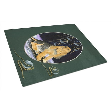 

Caroline s Treasures Bloodhound Glass Cutting Board Large