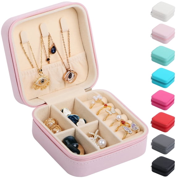 Small Travel Jewelry Case Organizer,Mini Travel Essentials for Women,Bridesmaid Gifts Birthday Gifts for Women,Small Jewelry Box for Girls 8-12