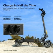 Ausom F1 MAX off Road Electric Scooter for Adults, 1400W Dual Motor, 62 Miles Range, 45 mph Speed, 72% Uphill, E-ABS & Hydraulic Brakes, NFC Lock, Foldable E-Scooter with Lightings