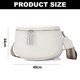 thumbnail image 2 of Bolso bandolera para mujer con correa ancha, riñonera de piel para mujer, bolso de hombro pequeño con cremallera y correa de hombro extraíble., 2 of 6
