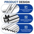 thumbnail image 3 of Tubo de Acero Inoxidable 304 Uxcell, 10mm OD 16mm ID 330mm Longitud Tubo Recto Metálico Sin Costura 3mm Engrosado Soldable para Proyectos Industriales de Bricolaje (0.39"ODx0.63"IDx13"L), 3 of 7