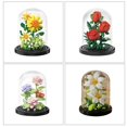 thumbnail image 4 of Eternal Building Block Music Box with Rose and Gardenia Flowers Creative DIY Small Particle Set for Home and Office Decoration, 4 of 8