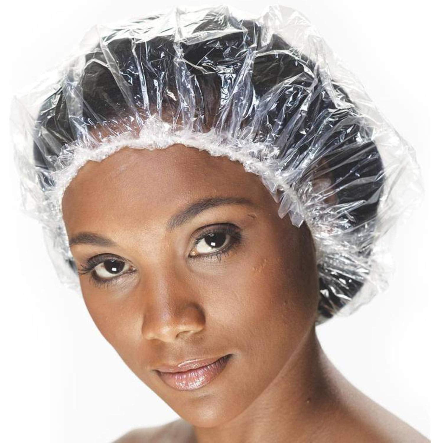 Amazon.com : 100 PCS Clear Disposable Plastic Shower Caps Large Elastic  Thick Bath Cap For Women Spa,Home Use,Hotel and Hair Salon,Pack of 100  Individually Wrapped : Beauty & Personal Care