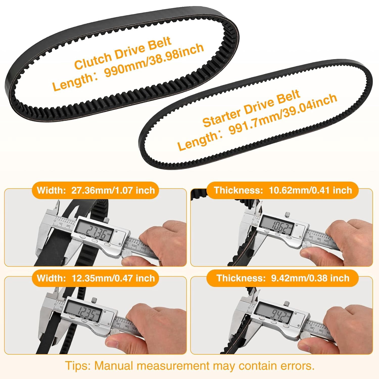 Nilight Drive Belt Starter Generator Belt for Yamaha J55-G6241-00 J55-H1173-00 Golf Cart Clutch Drive Belts for Yamaha G2 G5 G8 G9 G11 G14 G16 G29 4 Cycle Gas Carts Replaces J38-81173-00 JN6-H1173-00