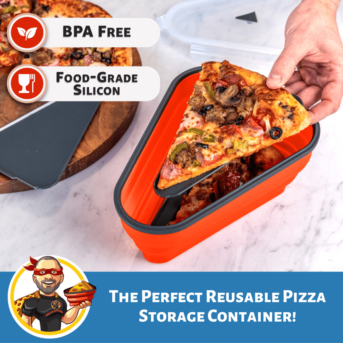 FKKsparkler Pizza Storage Container,Pizza Container Expandable