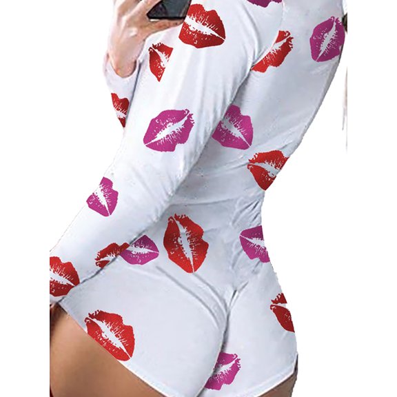 Nygoyerh Women's Long Sleeve Jumpsuit Bodycon Stretch Leotard Romper Home Wear Casual Pajamas Trend Clothes