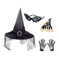 thumbnail image 4 of de Halloween para mujer, sombreros de s para adultos para decoración, disfraz de para fiesta de cosplay de Halloween Salvador Sombrero de bruja, 4 of 8
